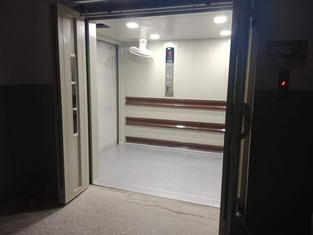 Cargo elevator cabin installed in industrial facility Pakistan